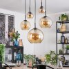 Koyoto lampa wisząca, kula świetlna, lampa wisząca bursztynowy, 5-punktowe