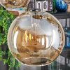 Koyoto lampa wisząca, kula świetlna, lampa wisząca bursztynowy, 5-punktowe