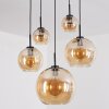 Koyoto lampa wisząca, kula świetlna, lampa wisząca bursztynowy, 5-punktowe
