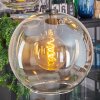 Koyoto lampa wisząca, kula świetlna, lampa wisząca bursztynowy, przezroczysty, 5-punktowe