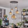 Koyoto lampa wisząca, kula świetlna, lampa wisząca bursztynowy, przezroczysty, 5-punktowe