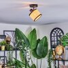 Chellas Lampa sufitowa, Spot sufitowy Czarny, 1-punktowy