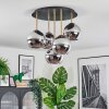 Koyoto lampa sufitowa, kula świetlna 45 cm mosiądz, czarny, 5-punktowe