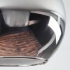 Koyoto lampa sufitowa, kula świetlna 45 cm mosiądz, czarny, 5-punktowe
