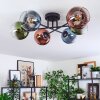 Koyoto lampa sufitowa, kula świetlna 59 cm niebeieski, zielony, przezroczysty, miedziany, 6-punktowe