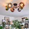 Koyoto lampa sufitowa, kula świetlna 59 cm niebeieski, zielony, przezroczysty, miedziany, 6-punktowe
