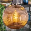 Koyoto lampa wisząca, kula świetlna, lampa wisząca niebeieski, zielony, miedziany, 5-punktowe