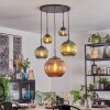 Koyoto lampa wisząca, kula świetlna, lampa wisząca niebeieski, zielony, miedziany, 5-punktowe