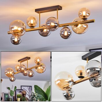 Chehalis Lampa sufitowa, Kula świetlna Złoty, Czarny, 8-punktowe Chehalis Lampa sufitowa, Kula świetlna Złoty, Czarny, 8-punktowe