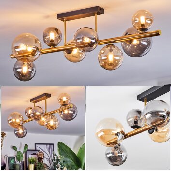 Chehalis Lampa sufitowa, Kula świetlna Złoty, Czarny, 8-punktowe