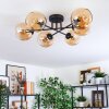 Koyoto lampa sufitowa, kula świetlna 59 cm bursztynowy, 6-punktowe
