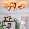 Koyoto lampa sufitowa, kula świetlna 59 cm bursztynowy, 6-punktowe