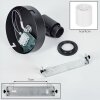 Fallhagen Lampa sufitowa, Spot sufitowy Czarny, 1-punktowy