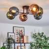 Koyoto lampa sufitowa, kula świetlna 59 cm niebeieski, zielony, miedziany, 6-punktowe