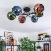 Koyoto lampa sufitowa, kula świetlna 59 cm niebeieski, zielony, miedziany, 6-punktowe