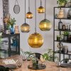 Koyoto lampa wisząca, kula świetlna, lampa wisząca niebeieski, złoty, zielony, miedziany, 5-punktowe