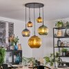 Koyoto lampa wisząca, kula świetlna, lampa wisząca niebeieski, złoty, zielony, miedziany, 5-punktowe