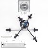 Koyoto lampa sufitowa, kula świetlna 59 cm przezroczysty, przydymiony, 6-punktowe