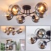 Koyoto lampa sufitowa, kula świetlna 59 cm chrom, przezroczysty, przydymiony, 6-punktowe