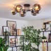 Koyoto lampa sufitowa, kula świetlna 59 cm chrom, przezroczysty, przydymiony, 6-punktowe