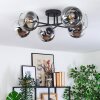 Koyoto lampa sufitowa, kula świetlna 59 cm chrom, przezroczysty, przydymiony, 6-punktowe