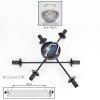 Koyoto lampa sufitowa, kula świetlna 59 cm chrom, przezroczysty, przydymiony, 6-punktowe
