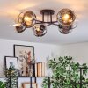 Koyoto lampa sufitowa, kula świetlna 59 cm chrom, przezroczysty, przydymiony, 6-punktowe