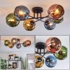 Koyoto lampa sufitowa, kula świetlna 59 cm niebeieski, złoty, zielony, miedziany, 6-punktowe