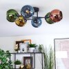 Koyoto lampa sufitowa, kula świetlna 59 cm niebeieski, złoty, zielony, miedziany, 6-punktowe