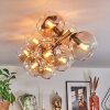 Koyoto lampa sufitowa, kula świetlna złoty, czarny, 10-punktowe