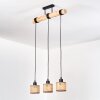 Barcos lampa wisząca, lampa wisząca kolory naturalne, czarny, 3-punktowe
