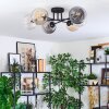 Koyoto lampa sufitowa, kula świetlna 59 cm bursztynowy, przezroczysty, przydymiony, 6-punktowe