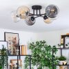 Koyoto lampa sufitowa, kula świetlna 59 cm bursztynowy, przezroczysty, przydymiony, 6-punktowe