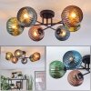 Koyoto Lampa sufitowa, Kula świetlna 59 cm Niebeieski, Zielony, W kolorze miedzi, 6-punktowe