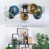 Koyoto Lampa sufitowa, Kula świetlna 59 cm Niebeieski, Złoty, Zielony, 6-punktowe