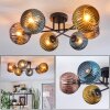 Koyoto lampa sufitowa, kula świetlna 59 cm niebeieski, złoty, miedziany, 6-punktowe