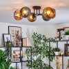 Koyoto lampa sufitowa, kula świetlna 59 cm niebeieski, złoty, miedziany, 6-punktowe