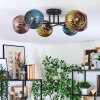 Koyoto lampa sufitowa, kula świetlna 59 cm niebeieski, złoty, miedziany, 6-punktowe