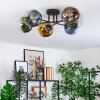Koyoto lampa sufitowa, kula świetlna 59 cm niebeieski, złoty, zielony, przezroczysty, miedziany, 6-punktowe