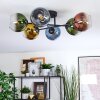 Koyoto lampa sufitowa, kula świetlna 59 cm niebeieski, złoty, zielony, przezroczysty, miedziany, 6-punktowe