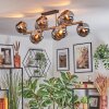 Koyoto lampa sufitowa, kula świetlna złoty, czarny, 10-punktowe