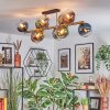 Koyoto lampa sufitowa, kula świetlna złoty, czarny, 10-punktowe