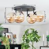 Chehalis Lampa sufitowa, Kula świetlna 30 cm W kolorze bursztynu, 4-punktowe