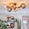 Koyoto lampa sufitowa, kula świetlna 59 cm bursztynowy, przezroczysty, przydymiony, 6-punktowe