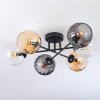 Koyoto lampa sufitowa, kula świetlna 59 cm bursztynowy, przezroczysty, przydymiony, 6-punktowe