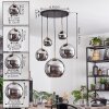 Koyoto Lampa wisząca, Kula świetlna, Lampa wisząca Złoty, Czarny, 5-punktowe