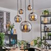 Koyoto Lampa wisząca, Kula świetlna, Lampa wisząca Złoty, Czarny, 5-punktowe