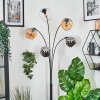 Koyoto kula świetlna, lampa stojąca bursztynowy, chrom, przezroczysty, przydymiony, 5-punktowe
