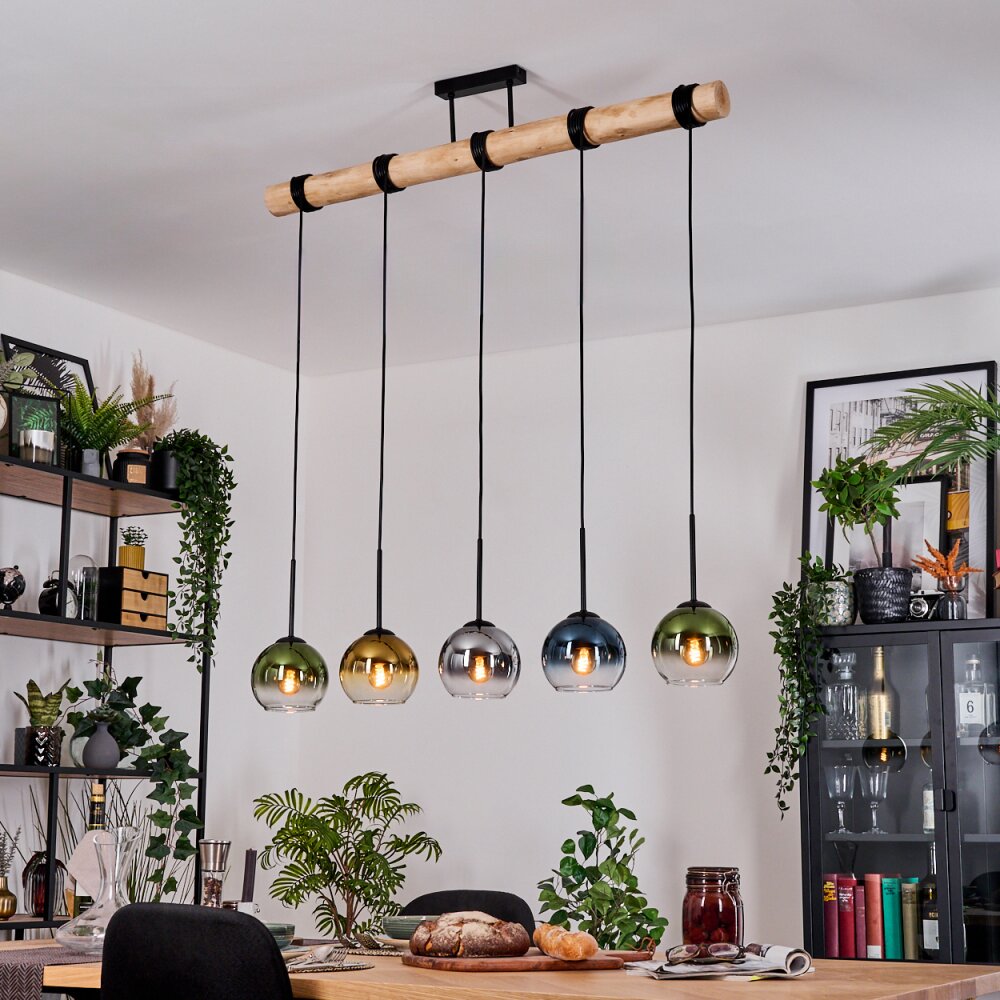 Koyoto Lampa wisząca, Kula świetlna, Lampa wisząca Ecru, Czarny, 5-punktowe main product photo