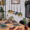 Koyoto Lampa wisząca, Kula świetlna, Lampa wisząca Ecru, Czarny, 5-punktowe